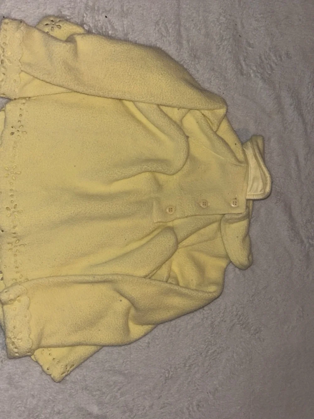 Girls Yellow Floral-Embroidered Fleece Puffer Dress